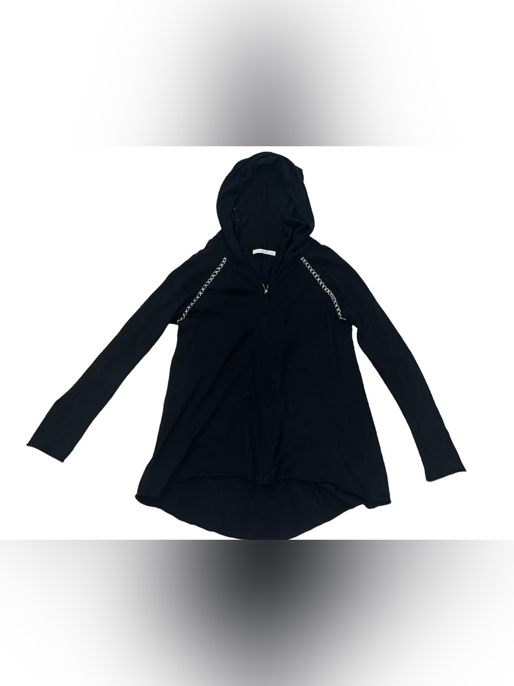 Subtle Luxury Brand Light Weight Cotton Zip Jacket With Whipstitch Embroidery